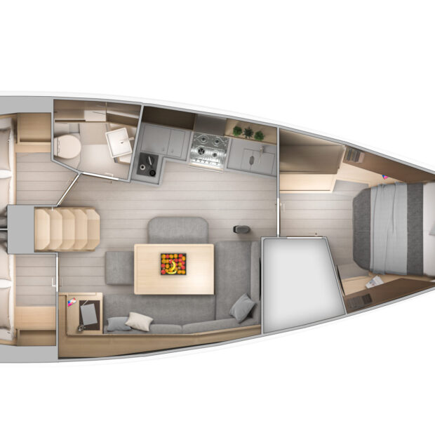 Grand Soleil 40 Performance Interior Diagram