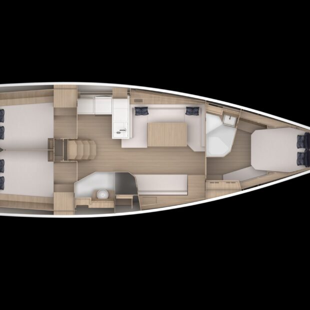 Grand Soleil 44 Performance Interior Diagram