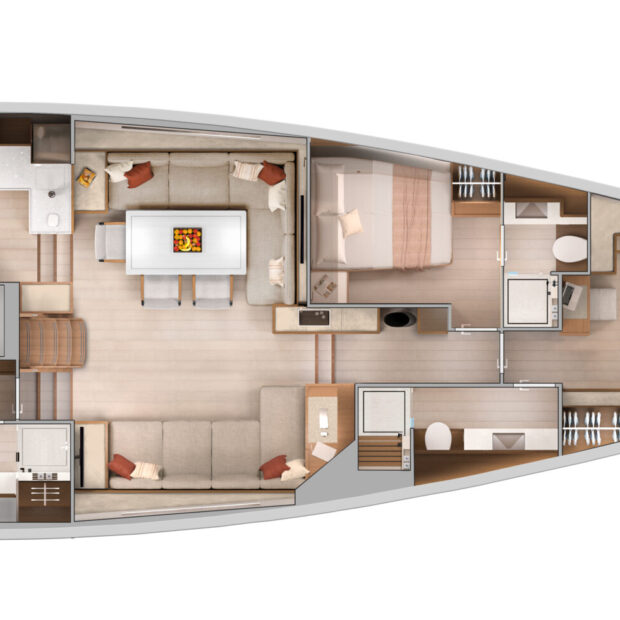 Grand Soleil 72 Long Cruise Interior Diagram