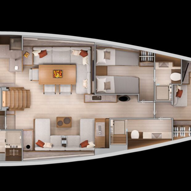 Grand Soleil 72 Performance Interior Diagram