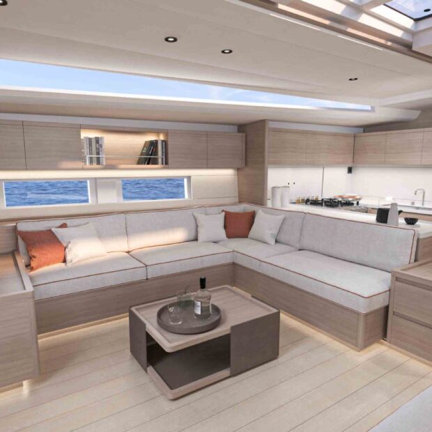 Grand Soleil 60 Long Cruise Salon and Galley