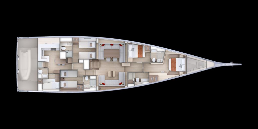 Grand Soleil 80 Performance Interior Diagram