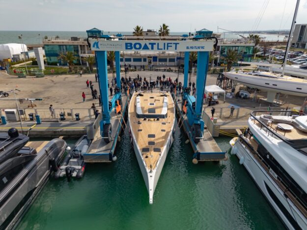 Grand Soleil 80 Long Cruise first launch drone