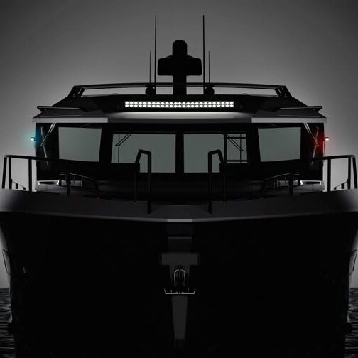 Delta 48 Adventure nighttime bow